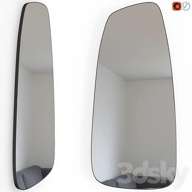 Edgar Extra illuminated shaped mirror 3D Model