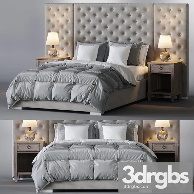 edie tufted bed collection 3D Model Free