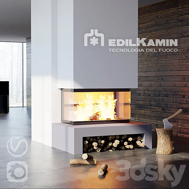 EdilKamin Side 3N (vray + corona) 3DModel