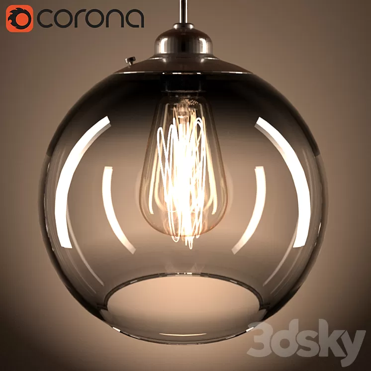 Edison Bulb Pendant Light Fixture 3D Model