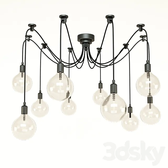 Edison chandelier 3D Model