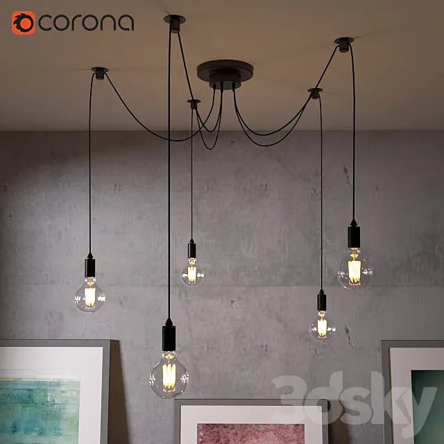 Edison Chandelier 3DModel
