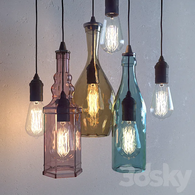 Edison Lamp Bottle 3DModel