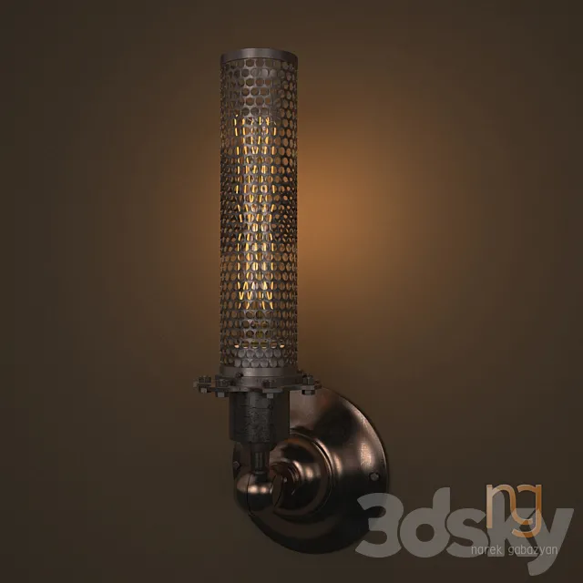 Edison Perforated Metal Sconce Free Download