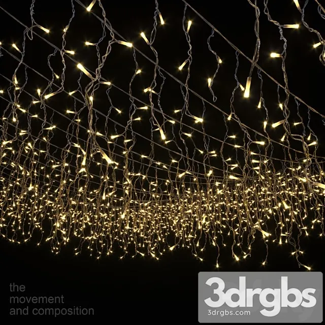 Editable garland fringe 3D Model Free