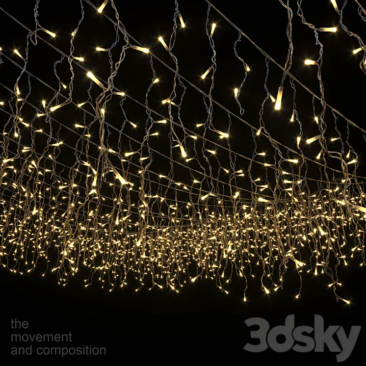 Editable garland fringe 3D Model Free