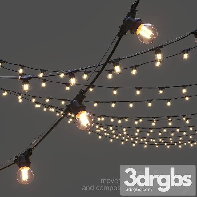Editable garland on a rope