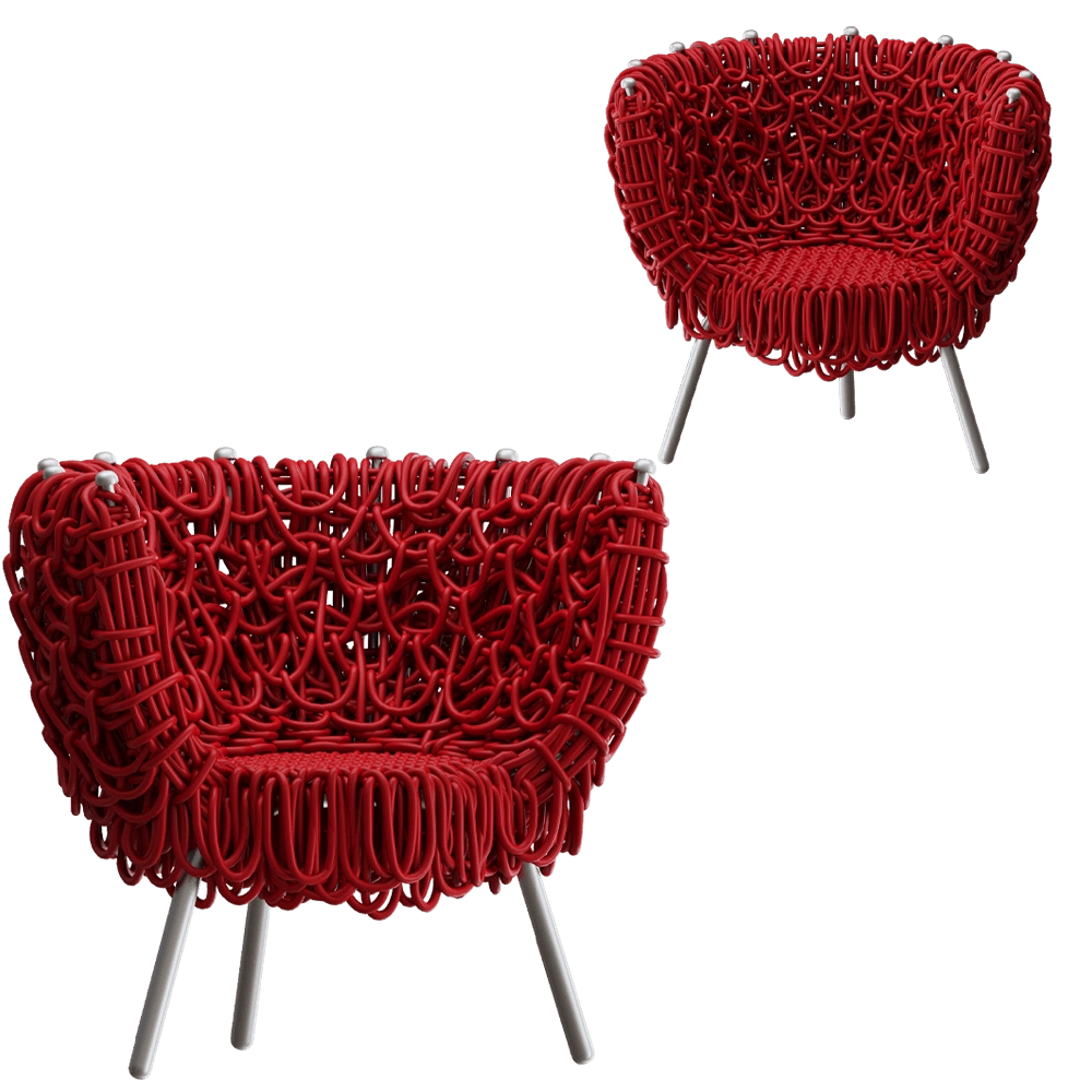 Edra - Armchair Vermelha 3D Model