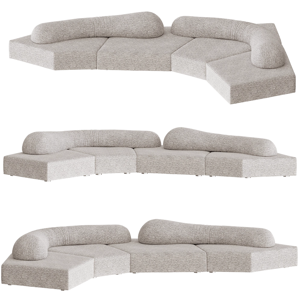 Edra - Sofa On the Rocks 5 3D Model