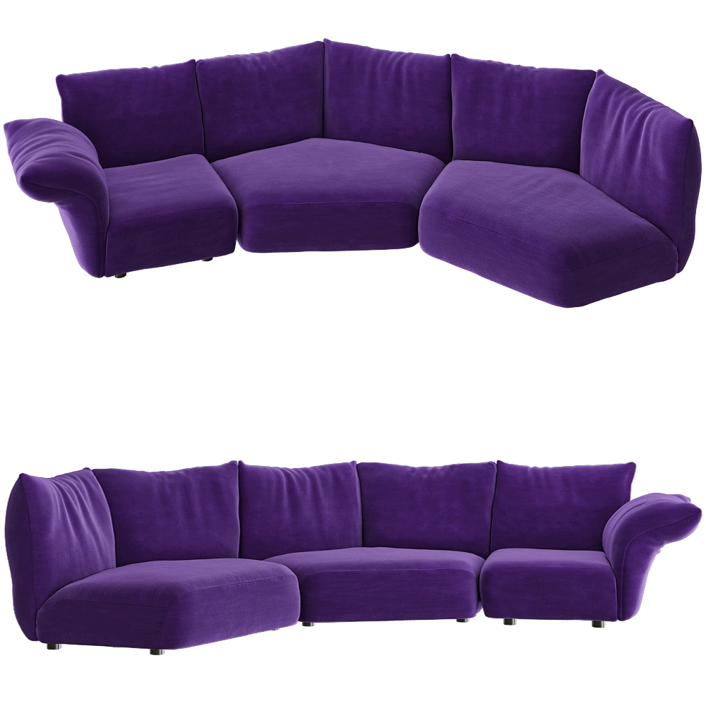 Edra - Sofa STDA2-STDA2-STDTdx 3D Model