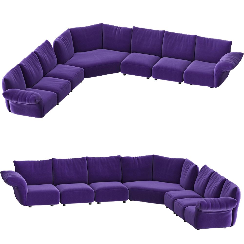 Edra - Sofa STDTsx-STDEC-STDEC-STDA3-STDEC-STDTdx 3D Model