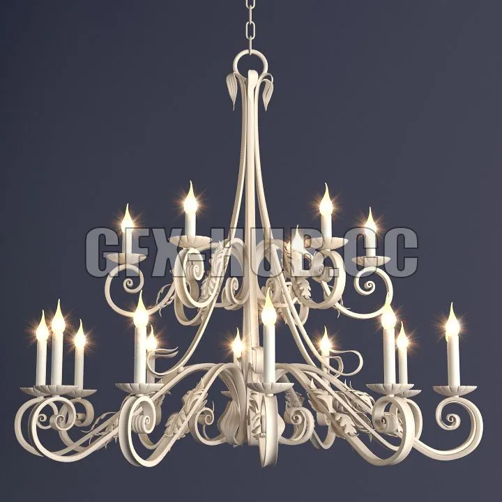 Effe-Bi Bismark chandelier 3D Model