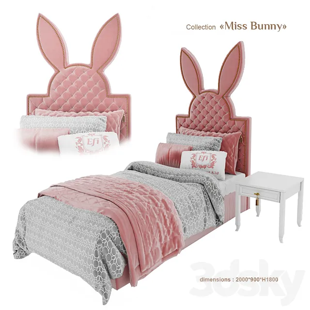 EFI Concept Kid _ Miss Bunny _ bed1 3DModel