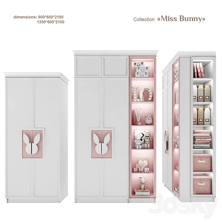 EFI Concept Kid / Miss Bunny -wardrobe 900 3D Model