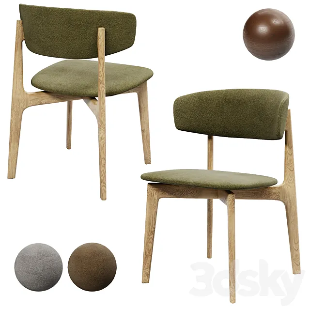 Egadi 21 chair by Very Wood 3D Model