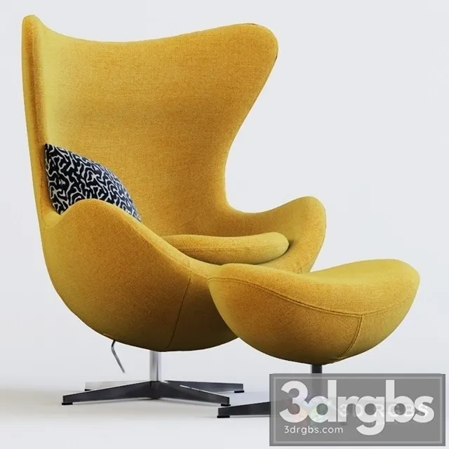 EGG Clasic Light Turquoise 43 Armchair 3D Model Free
