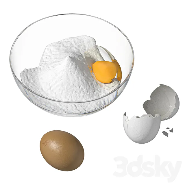 Eggs set-3 3D Model