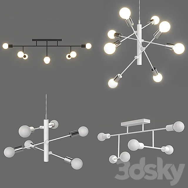 Eglo chandelier set. 3D Model