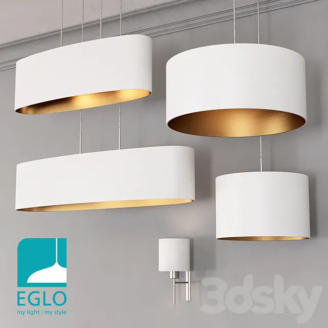 EGLO PASTERI set 3 White & Gold 3DModel