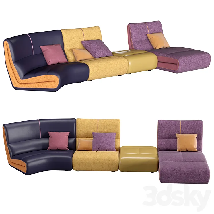 Egoitaliano Pongo sofa 3D Model Free