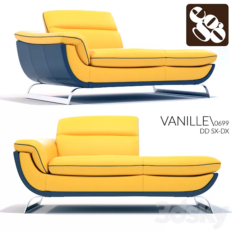 Egoitaliano Vanille 0699 Divano Dormosa SX-DX 3D Model