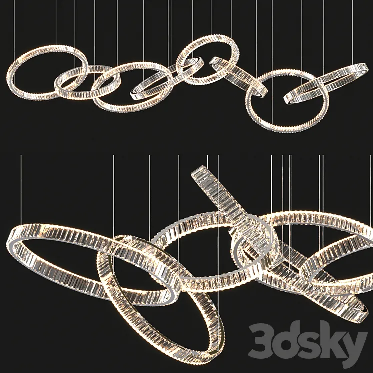 Egyptian Crystal Chandelier 3D Model Free