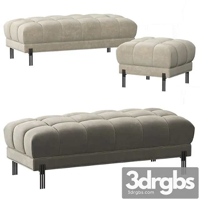 Eichholttz bench + stool sienna