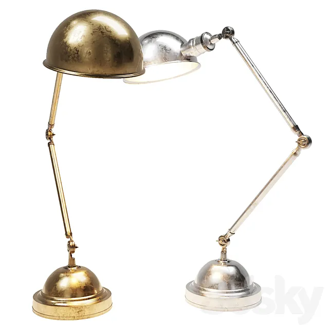 Eichholtz 101403 Desk Lamp Soho antique brass finish 3D Model