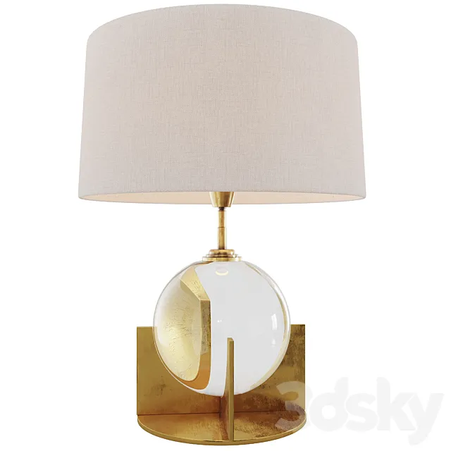 Eichholtz 114940 Table Lamp Fontelina antique brass finish incl sha 3D Model
