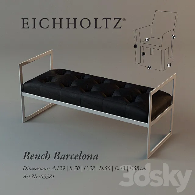 Eichholtz _ Barcelona Bench 3DModel