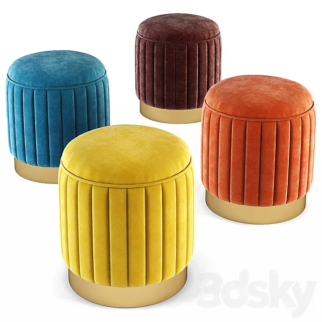 EICHHOLTZ _ Stool Allegra 3DModel