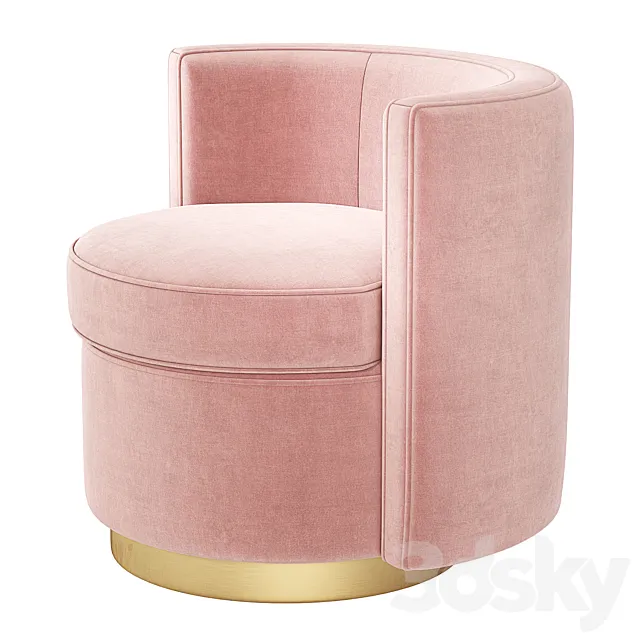 Eichholtz Amanda Swivel Chair 3D Model