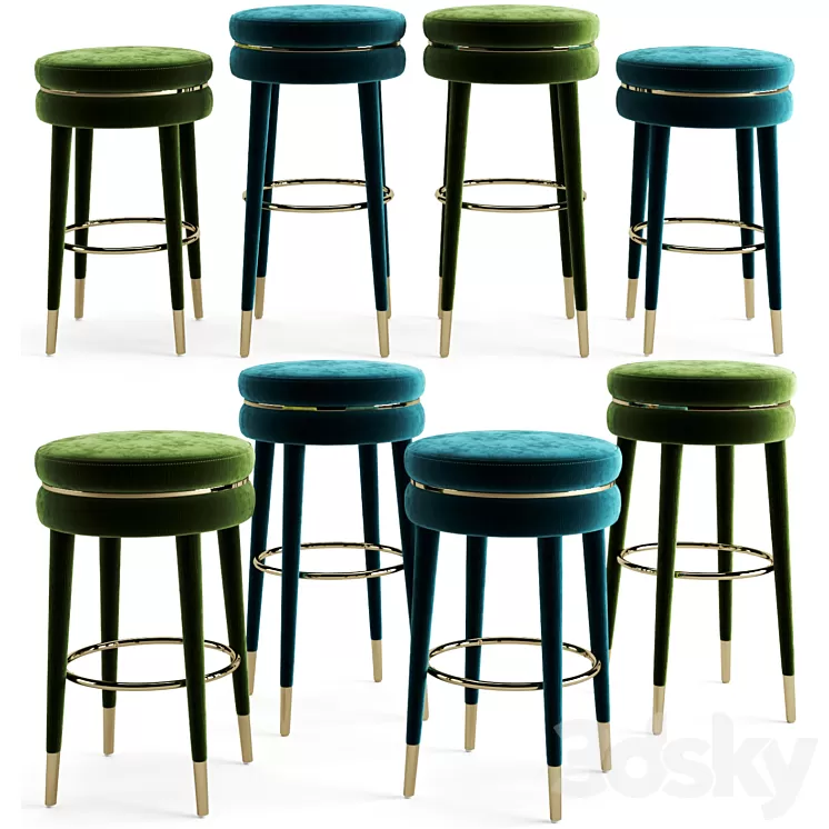 Eichholtz Bar And Counter Stool Parisian 3D Model