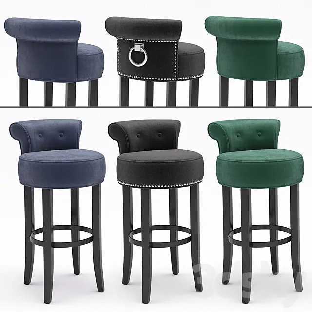 Eichholtz Bar Stool Sophia Loren 3D Model