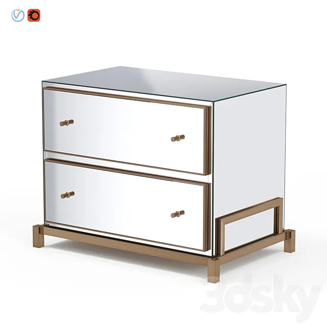 Eichholtz - Bedside Table Clarington 114220 3D Model