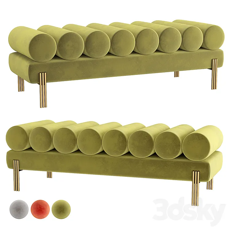 Eichholtz Bench Oxley 3D Model Free