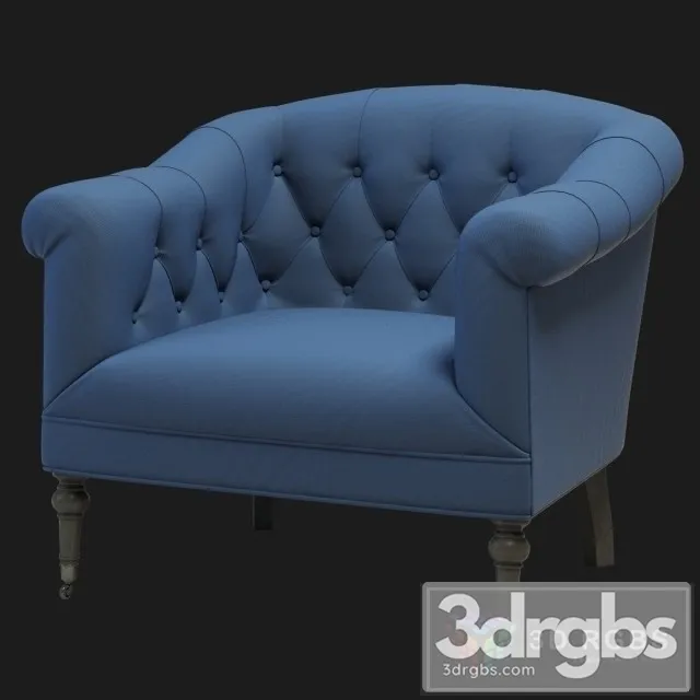 Eichholtz Bentley Armchair Blue 3D Model Free