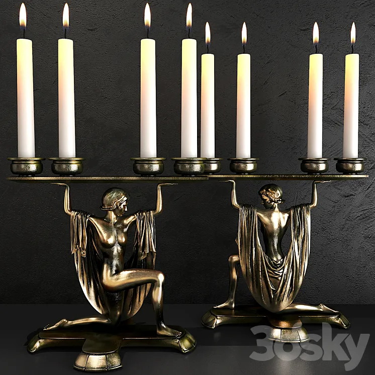 Eichholtz Candle holder bruneau 3D Model Free