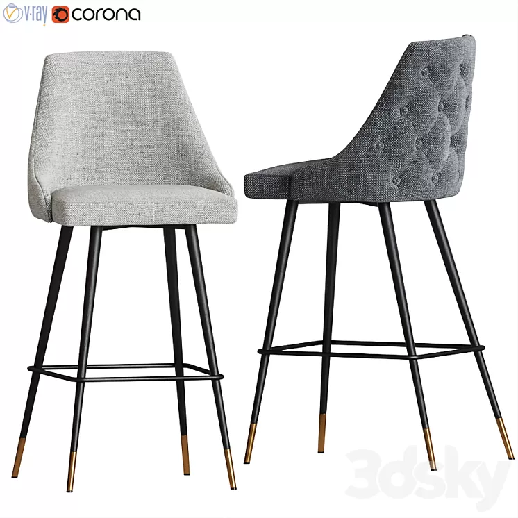 Eichholtz cedro barstool 3D Model