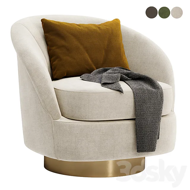 Eichholtz Cervo Swivel Chair 3D Model