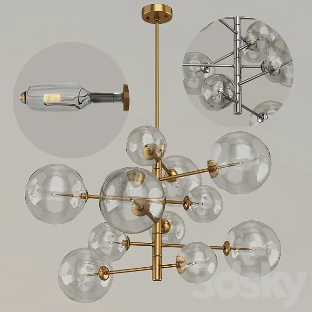 EICHHOLTZ Chandelier Argento S 111976 112077 3DModel
