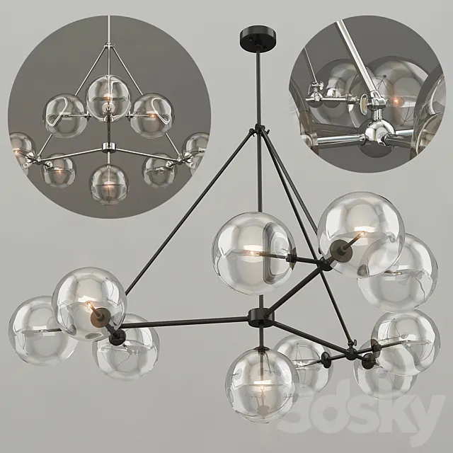 EICHHOLTZ Chandelier Bermude 112073 111826 3D Model