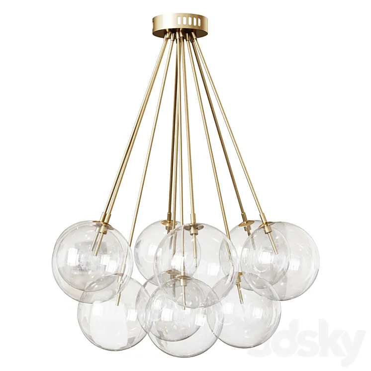 Eichholtz chandelier CEILING LAMP MOLECULE light fixture 3D Model Free