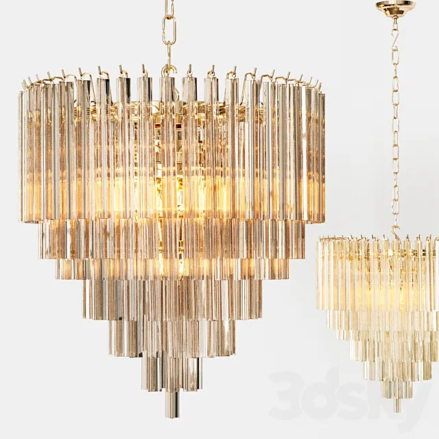 Eichholtz CHANDELIER NOVA biege glass 3D Model