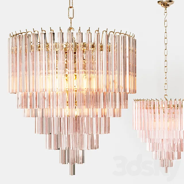 Eichholtz CHANDELIER NOVA rose glass 3D Model