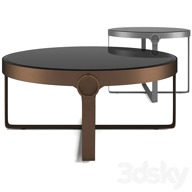 Eichholtz Clooney coffee tables set 3D Model