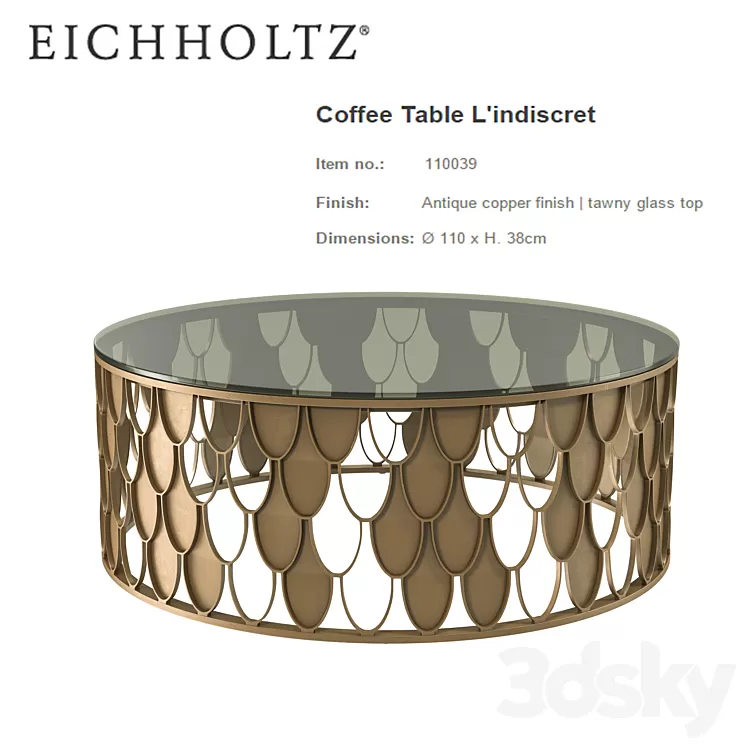 Eichholtz coffe table L'indiscret 3D Model