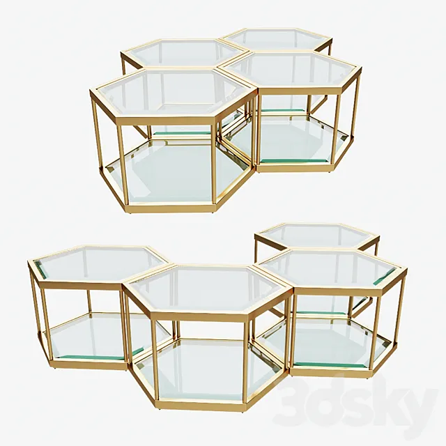 Eichholtz Coffee Table Sax 3D Model