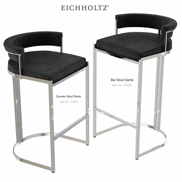 EICHHOLTZ Counter & Bar Stool Dante 111672 111660 3D Model