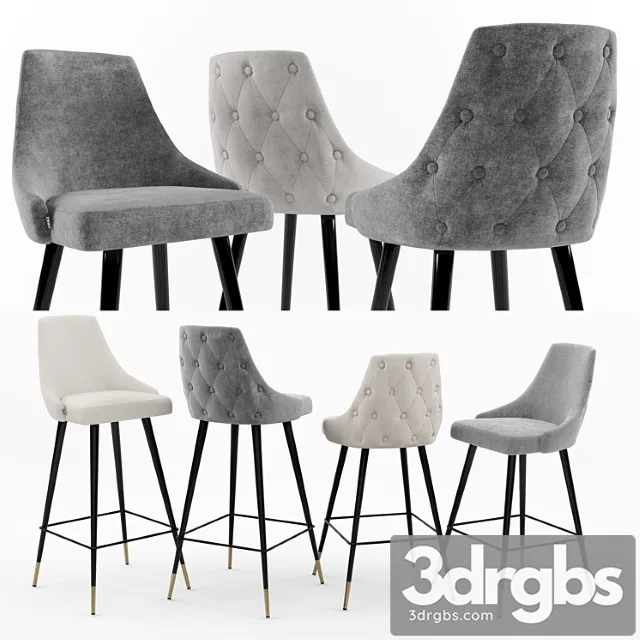 Eichholtz. counter stool cedro 2 3D Model Free